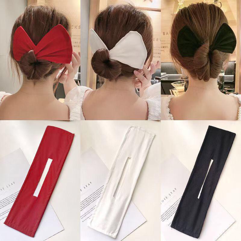 Perapi Rambut Persegi Korea Model Pita Atau Kupu-Kupu Ribbon Ponytail Hair Clip