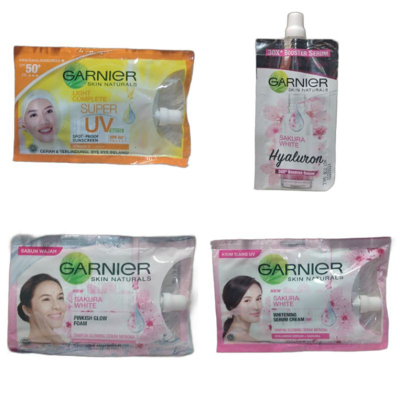 [NEW] GARNIER Sachet Sakura White Hyaluron Serum | Pinkish Glow Foam | Serum Cream | Sunscreen