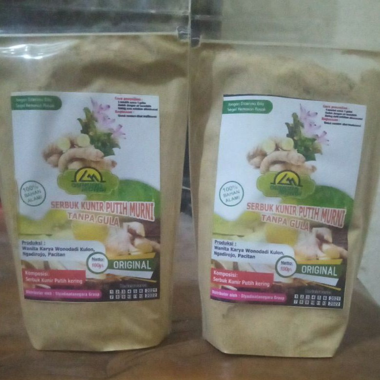 

KUNIR PUTIH murni tanpa gula berat 100g