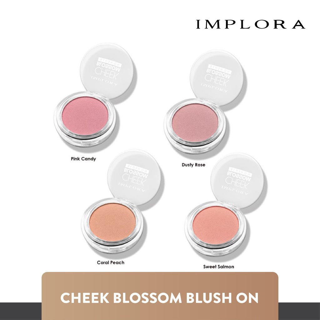 Implora Cheek Blossom Blush On ( Peach , Candy, Coral, Salmon )