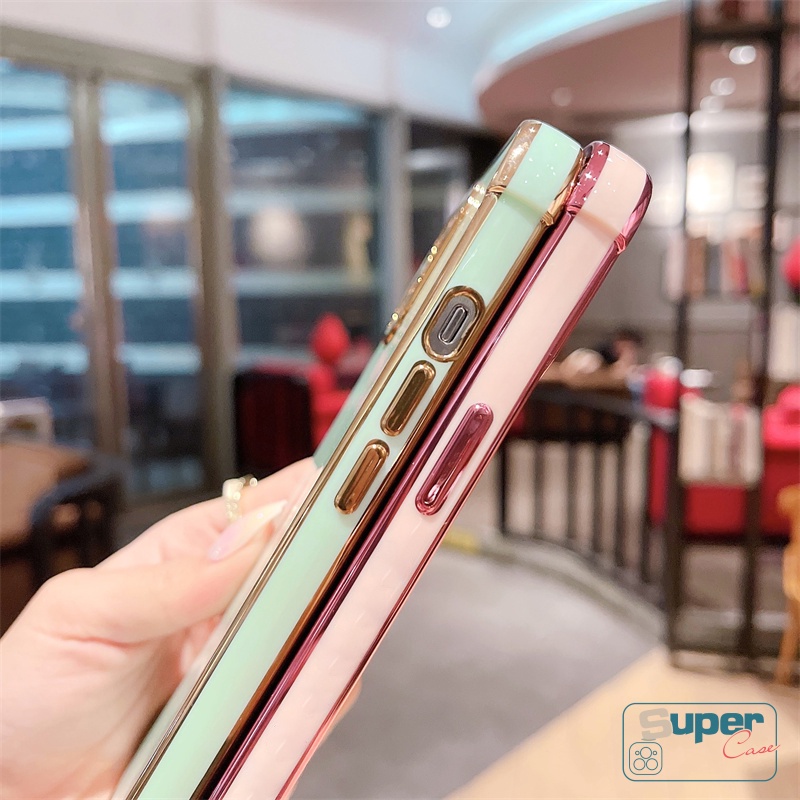 Soft Case Glitter Electroplate Anti Jatuh Untuk Oppo A96 A31 A92 A52 A93 A5 A9 2020 A53 A33 2020 A54 A73 A11 Reno 5 6 5F 4F A32