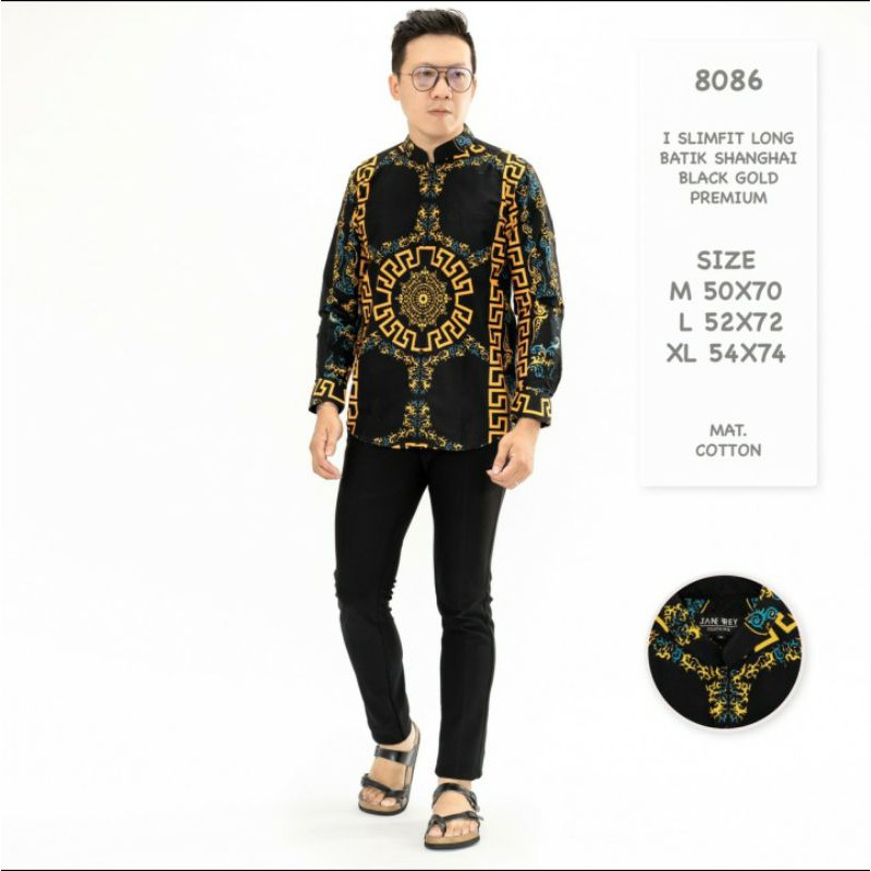 [BisaCod] Baju Koko Batik Pria Lengan Panjang