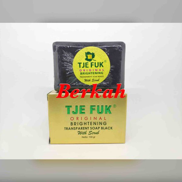 Promo  Tje Fuk Sabun Hitam / TjeFuk Original Brightening Transparent Soap With Scrub  Terlaris