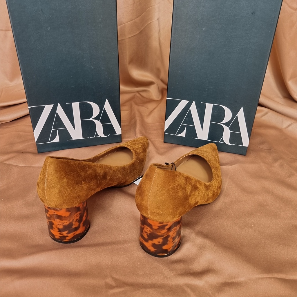 SEPATU ZR WANITA HAK HEELS ZARA LEOPARD