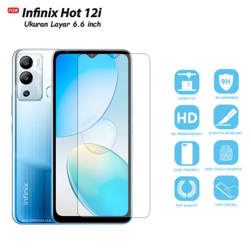 Tempered Glass Infinix Hot 12i - Anti Gores Kaca Premium Quality