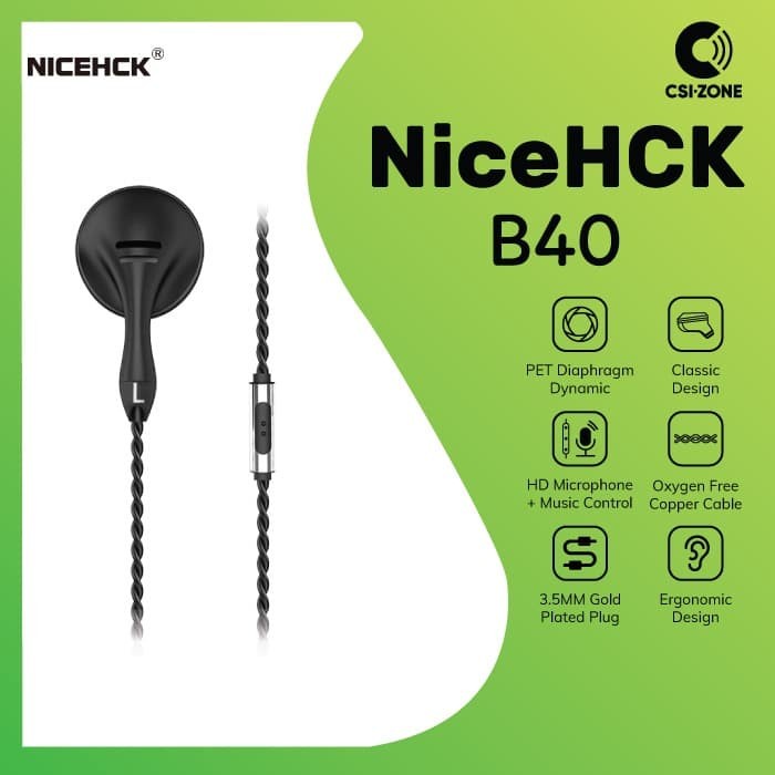 NICEHCK B40 EARBUD EARPHONE WITH MIC