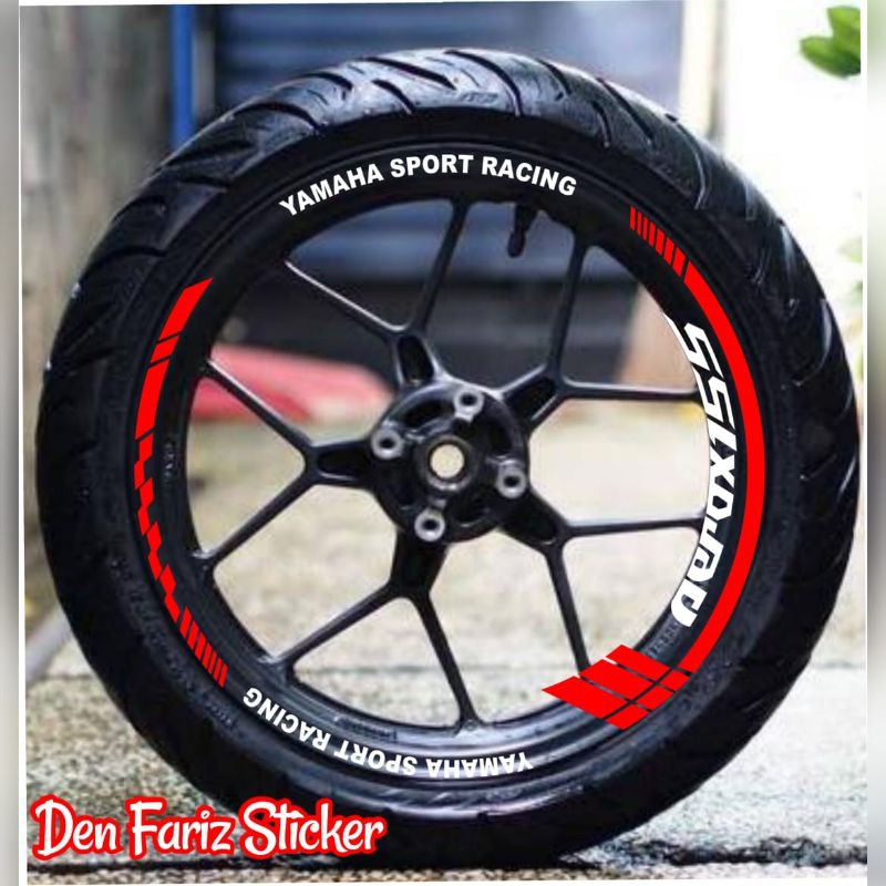 Stiker aerox 155 Lis velg List Vleg Sticker velg Stiker velg motor yamaha aerox satu set.