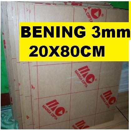 

Acrylic - Akrilik - Bening merk MARGA CIPTA tebal 3mm ukuran 20x80cm