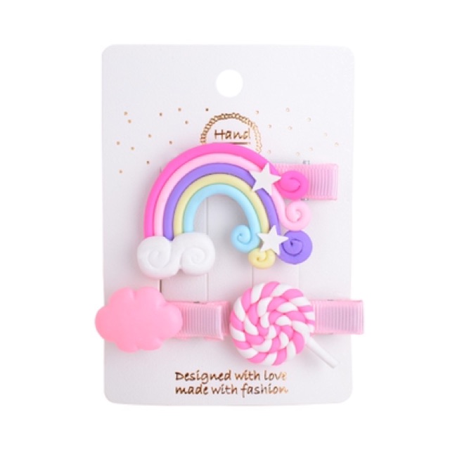 JOYFULBABY Rainbow Candy Jepit Rambut Anak