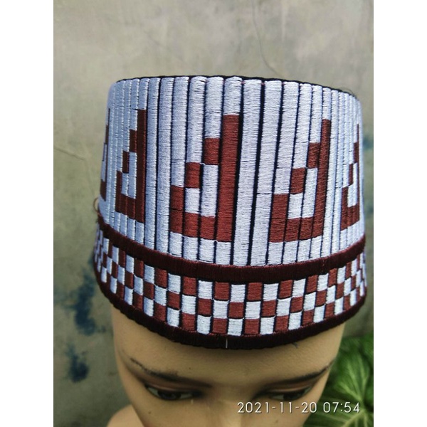 (real pict) Songkok bordir/peci songkok motif kombinasi /peci kopeah bordir