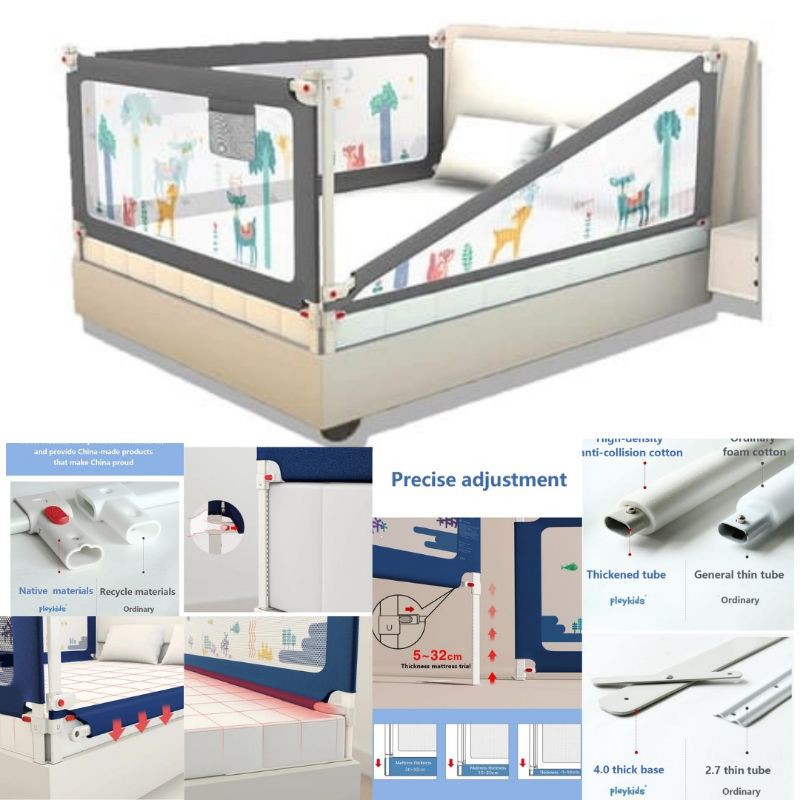 PLAYKIDS BABY BEDRAIL l PAGAR PENGAMAN RANJANG KASUR | BED GUARD RAIL | PEMBATAS RANJANG KASUR