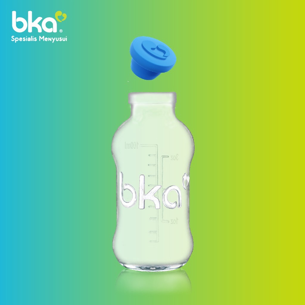 BKA Breastmilk Glass Bottle / Botol Kaca ASI 100Ml Isi 4