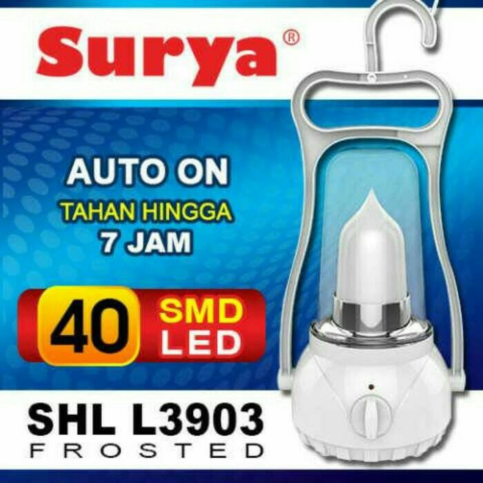 Surya Lampu Emergency Petromak SHL L3903 LED 40 SMD with Dimmer Switch Rechargeable 7JAM