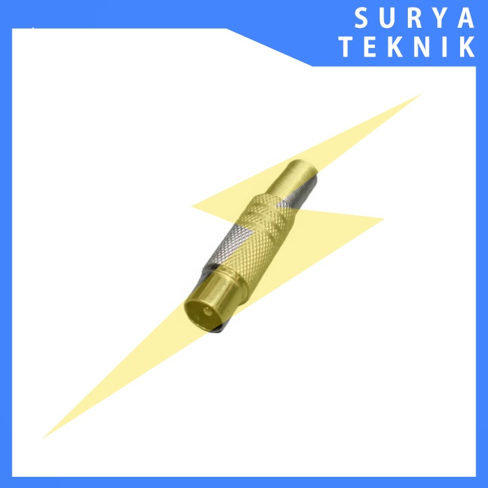 Jack Antena / Jek Antena / Colokan Antena Male - Female / jack TV Besi Cewek - Cowok