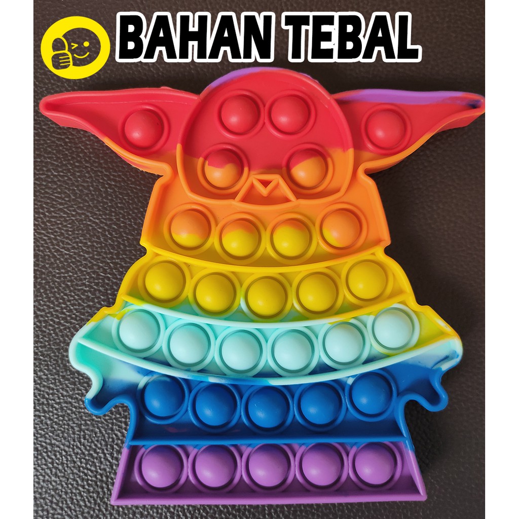 POP IT Among Us Rainbow / pop it fidget toy among us MURAH-Elf Rainbow