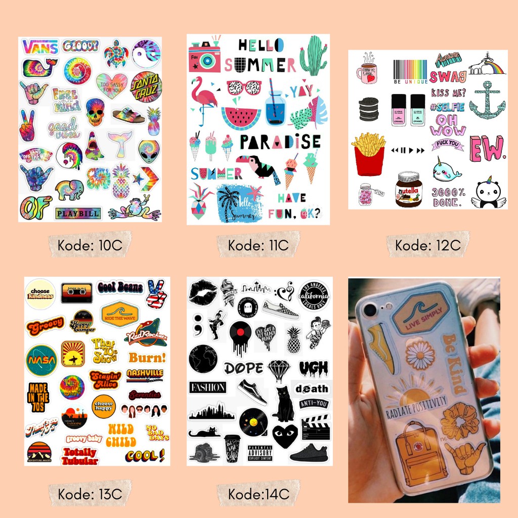  Stiker  Hp Tumblr Stiker  Case Lucu  Stiker  Binder 