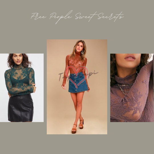 Free People Sweet Secrets Lace Top - Atasan Wanita