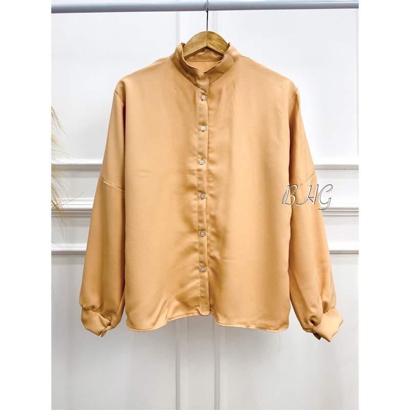 1 KG 6 PCS | RUFI KEMEJA LENGAN BALON /  ATASAN WANITA / JUMBO / KEMEJA WANITA / DEALOVA-RUFI MOKA MOSKREP