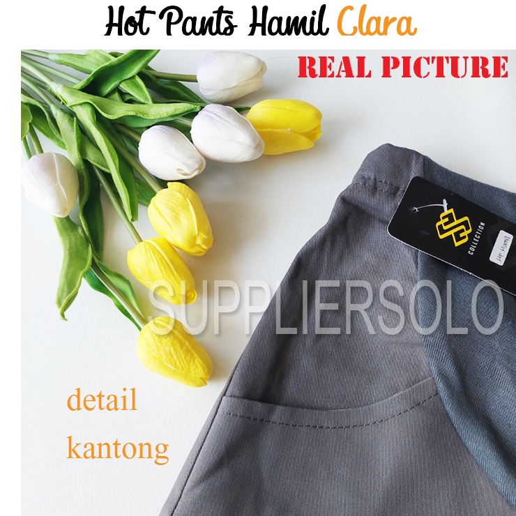 CELANA PENDEK HOTPANTS WANITA MATERNITY PANTS IBU HAMIL CLARA KEKINIAN NYAMAN JUMBO