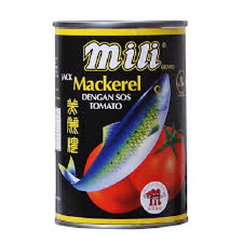 

Sarden Mili Mackerel 425gr MALAYSIA - sardin mackerel dengan saos tomat