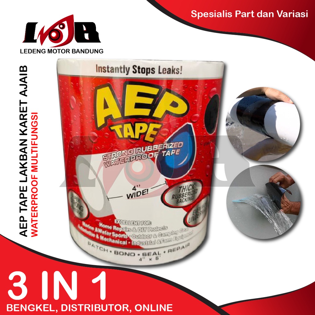 FIex Tape Lakban Ajaib Lem Isolasi Waterproof Anti Air Bocor Tape 4 inci