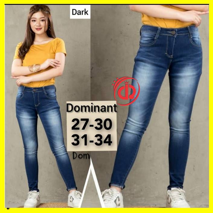 CELANA JEANS WANITA PANJANG HITAM SOFTJEANS SUPER PREMIUM DOMINANT  JEANS CEWEK