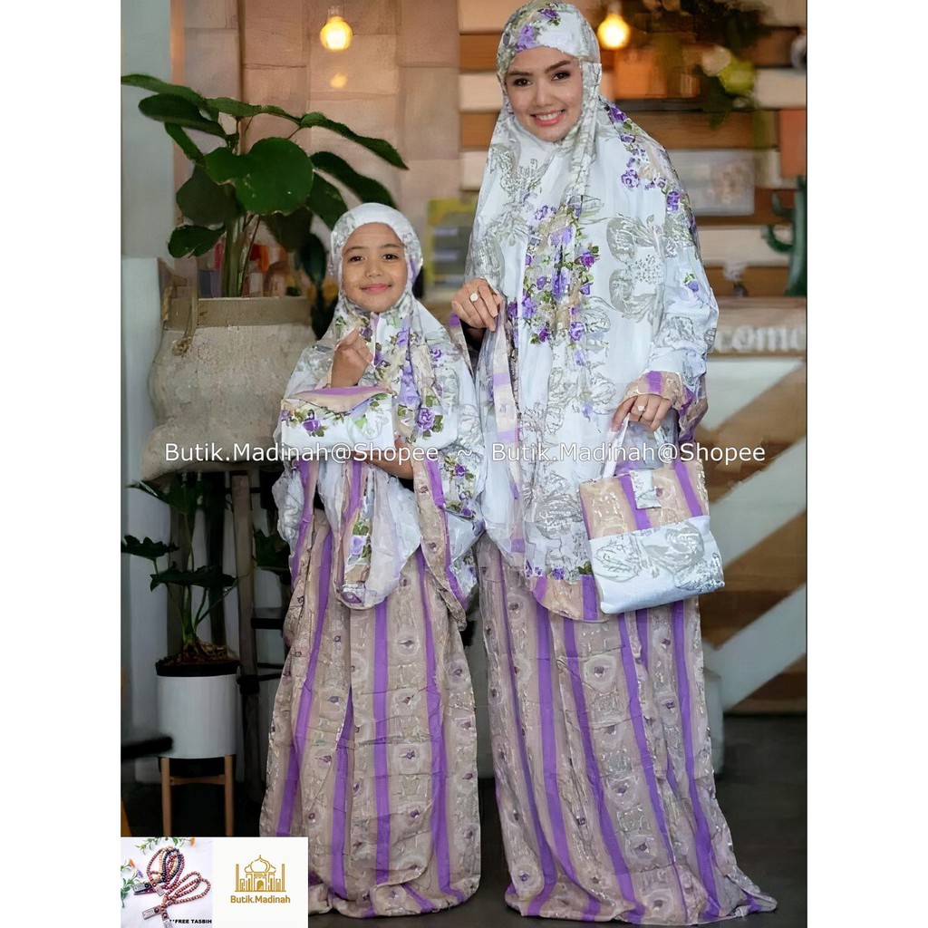 BUTIK.MADINAH MUKENA COUPLE IBU ANAK NADIRA DAHLIA