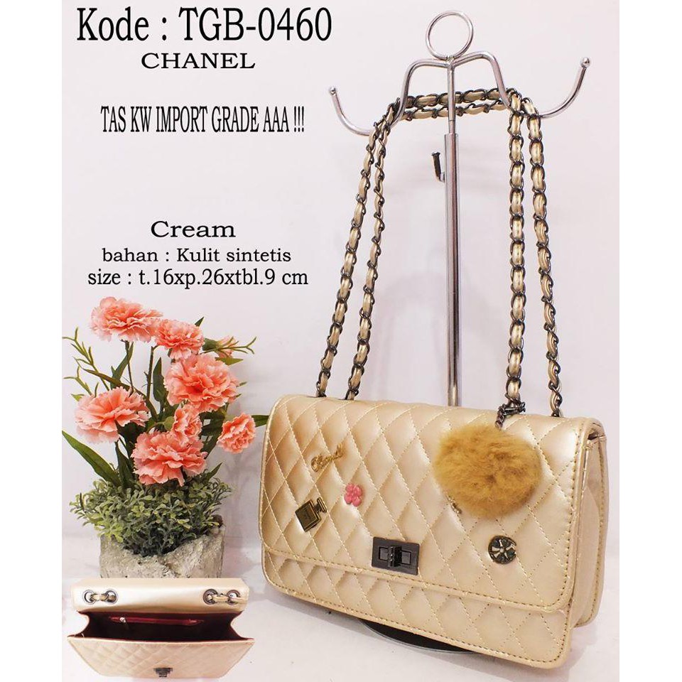 tas wanita tas selempang wanita tas import KW Super handbags cream