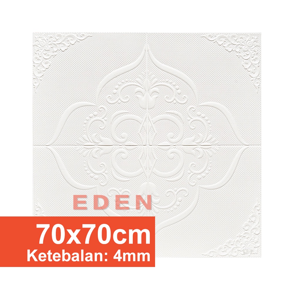 Emboss Wallpaper Dinding 3D Ceiling Ruang Tamu Kamar Tidur Dekor Foam Walpaper Sticker-EDEN-E08(4.5mm)