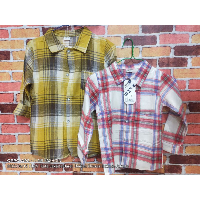 KEMEJA IMPORT//FANEL ANAK PEREMPUAN USIA 5-10THN