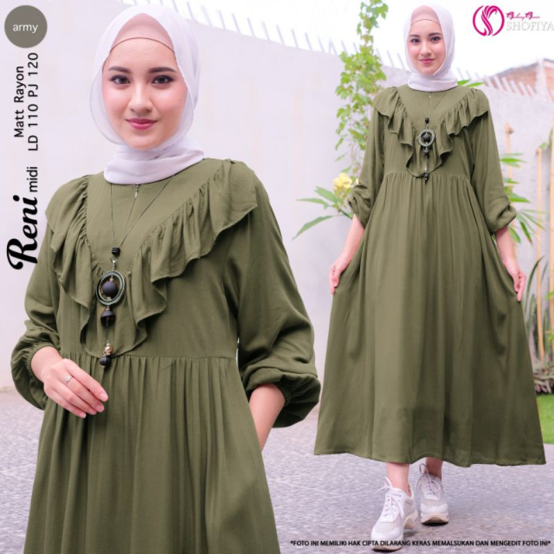 SHOFIYA RENI MIDI DRESS GAMIS