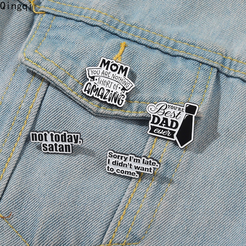 Pin Bros Enamel Desain Quote You 'Re Best Dad Ever Bahan Metal Untuk Hadiah