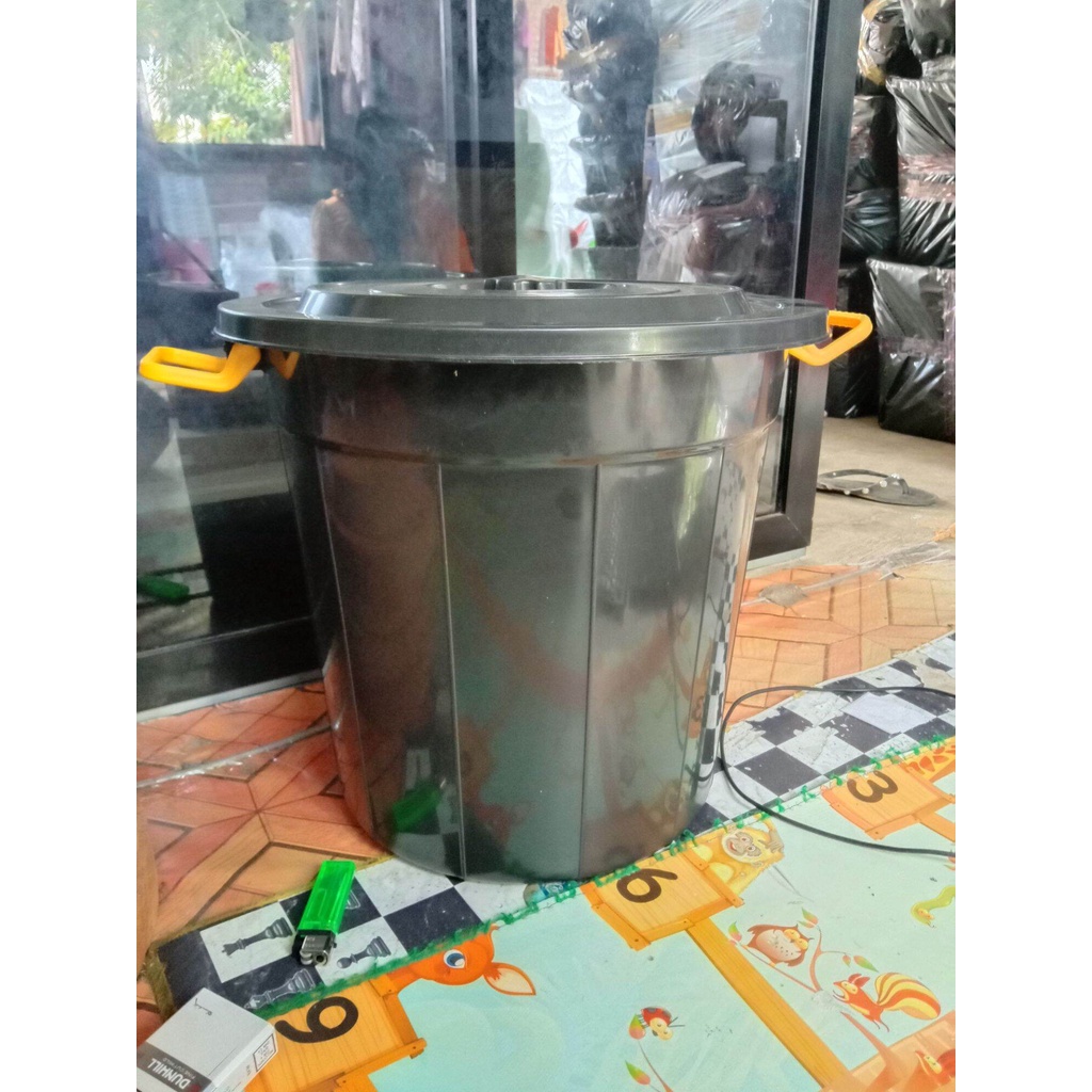 EMBER TUTUP PLASTIK BESAR JUMBO 60 LITER ( GRATIS GAYUNG ) BAHAN TEBAL AWET