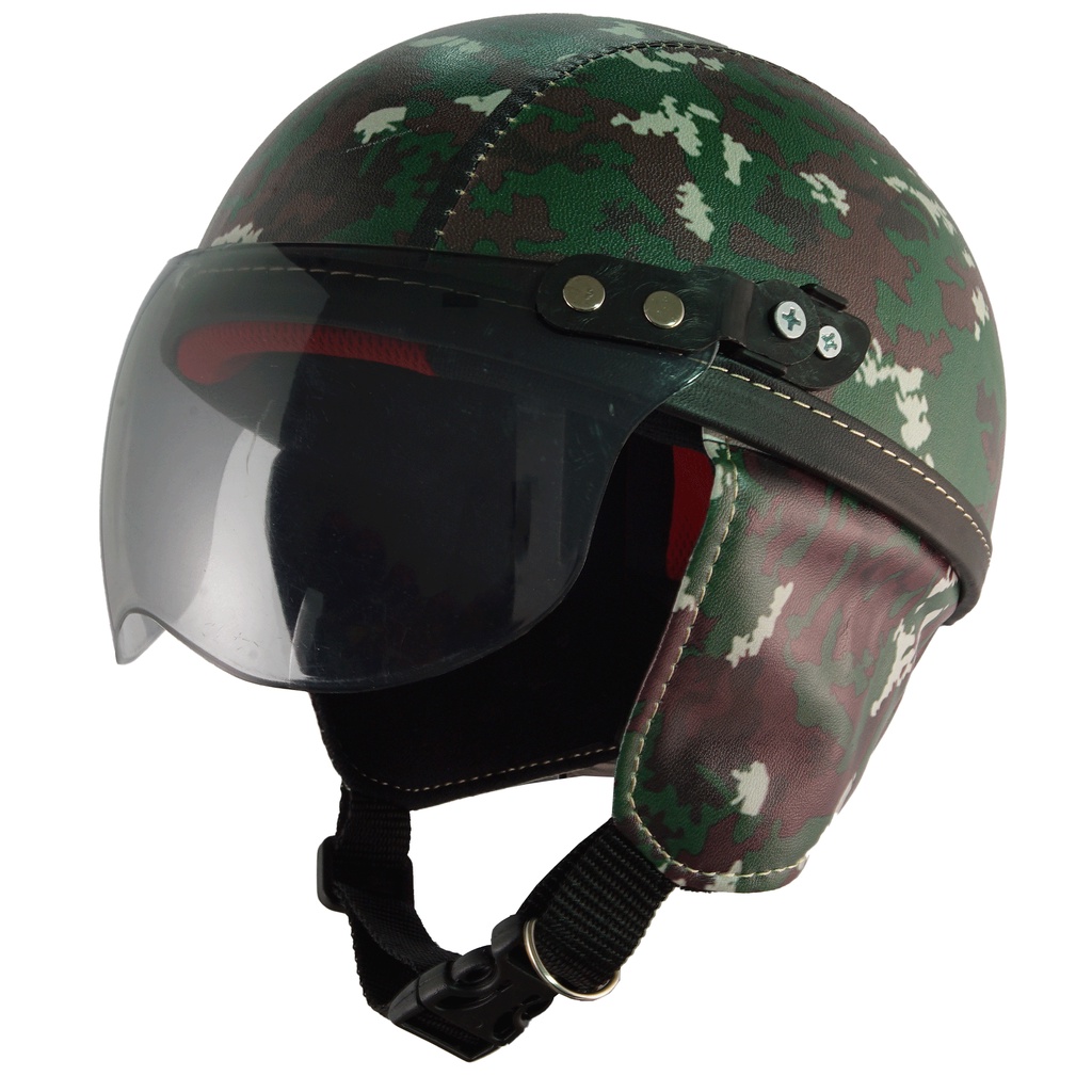 Helm Anak Untuk Usia 1-4 Tahun Motif Army - Hijau Hitam