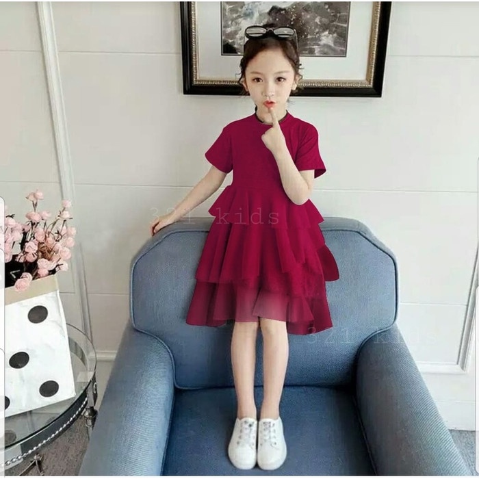 Dress anak perempuan | baju pesta anak perempuan termurah usia umur 7 8 9 10 11 12 tahun