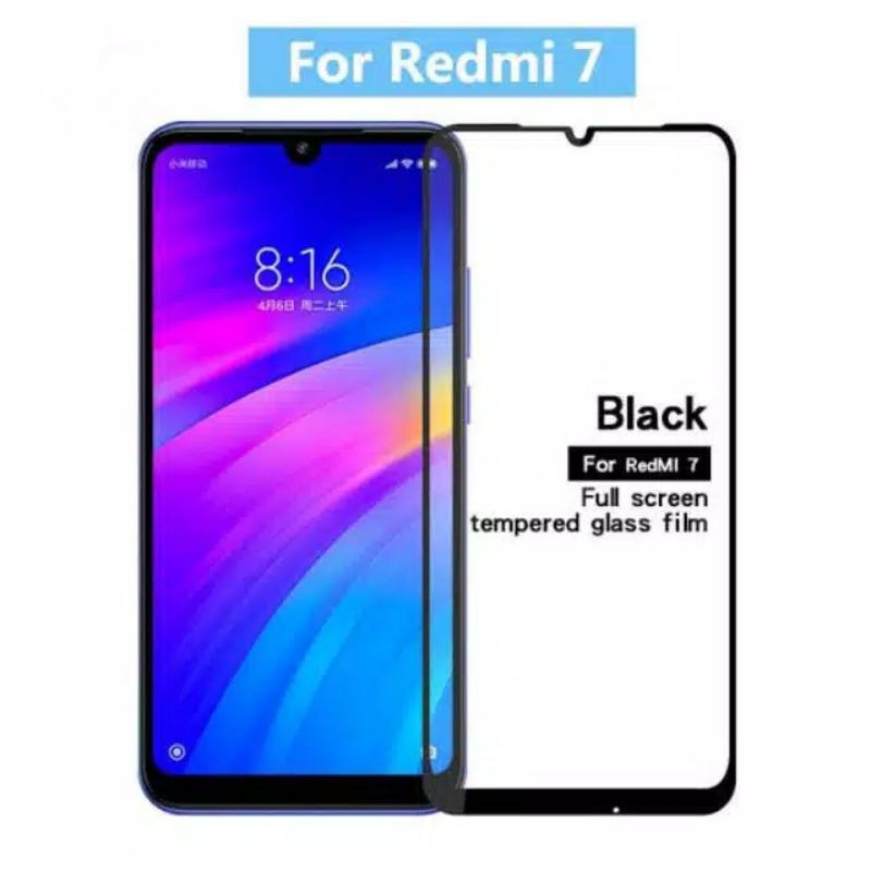 TEMPERED GLASS FULL COVER FOR REDMI 7 PREMIUM QUALITY &amp; PROTECTION SCREEN