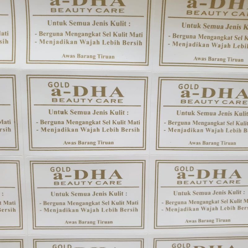 

stiker sabun adha gold isi 36 pcs