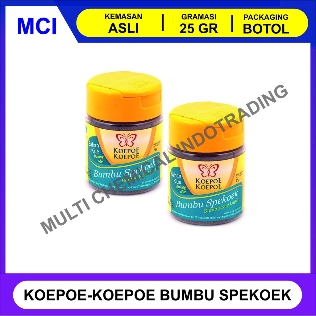 

BUMBU SPEKOEK KOEPOE KOEPOE 25 GR / PERISA KUE LAPIS LEGIT