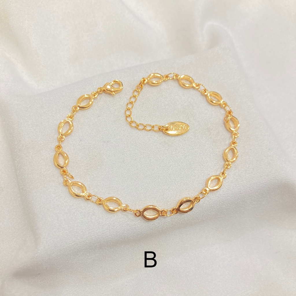 Gelang Tangan Wanita Lapis Emas Anti Karat Aksesoris Fashion Yaxiya Jewelry GLE82