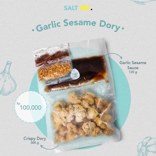 

Frozen Garlic Sesame Dori Pack / Paket Dori Sesame Beku