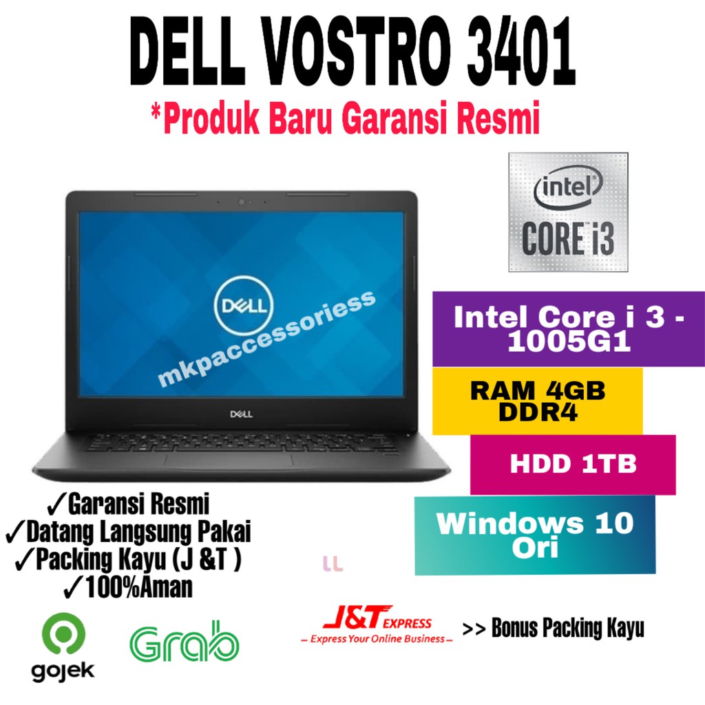 Laptop Dell Vostro 3401- CORE i3 1005G1/4GB/1TB
