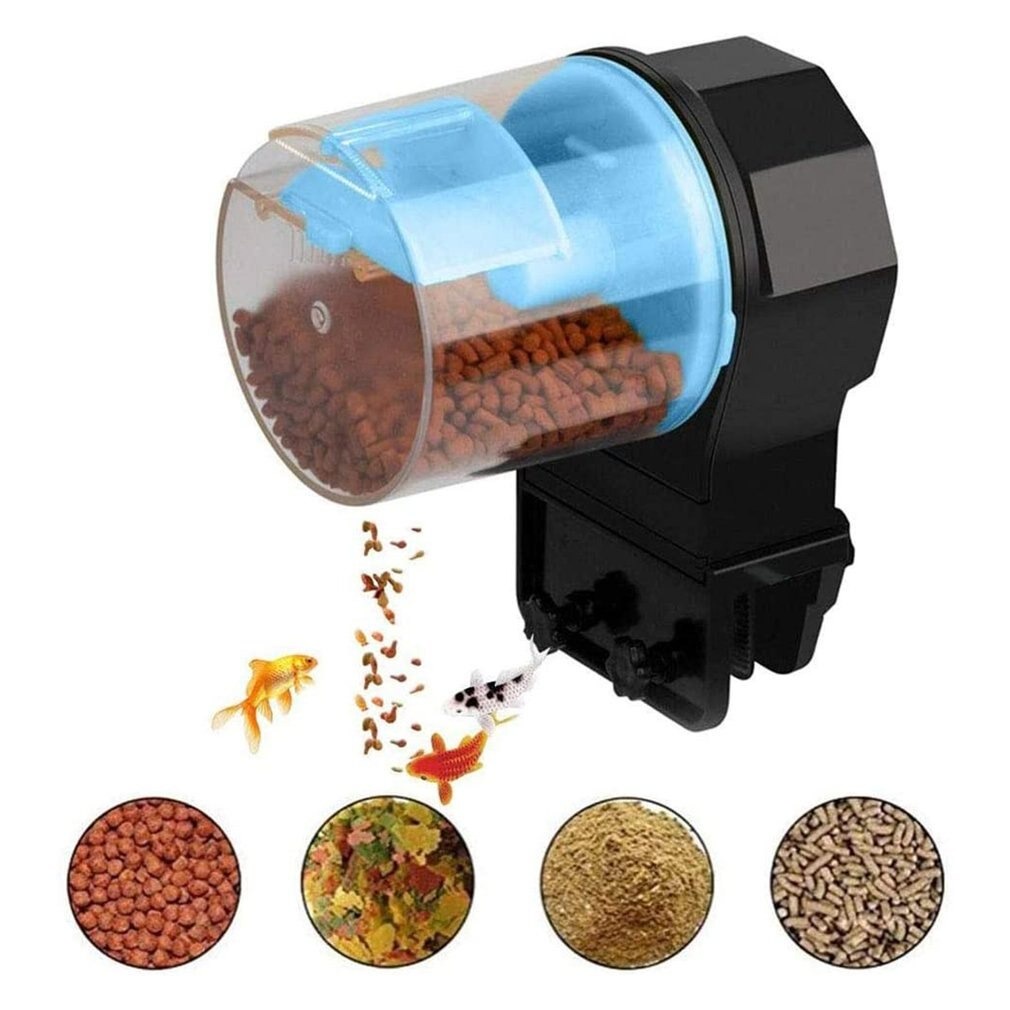 [PROMO} Dispenser Makanan Ikan Otomatis Murah / Fish Feeder / Dispenser Makanan Ikan Otomatis Aquarium Automatic Fish Food Feeding Timer / Tempat makan ikan aquarium otomatis isi 200 ml setting timer agar waktu makan tepat ikan sehat / Dispenser Makanan I