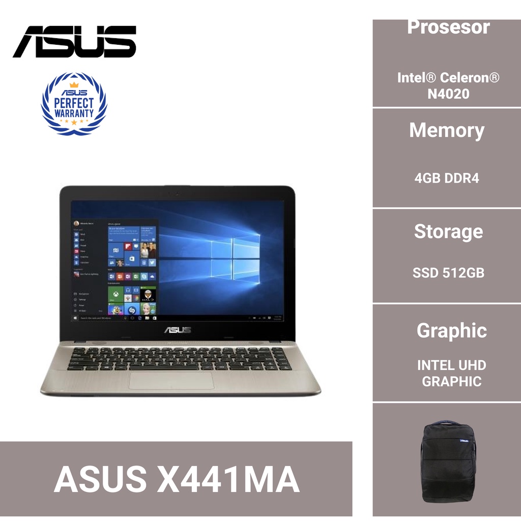 ASUS X441MA GA031T N4020, 4GB/512SSD, 14", DVD-ROM WIN10