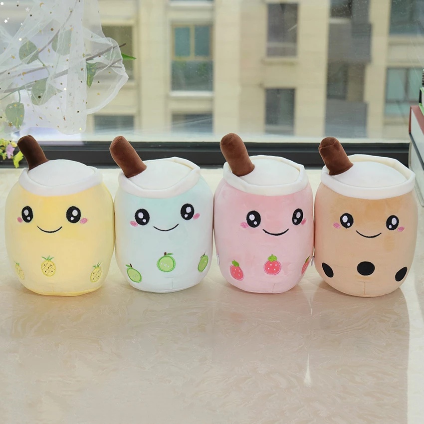 Boneka Boba Milk Tea Bubble Drink Minuman Plush Doll Premium Murah ukuran S 25 cm