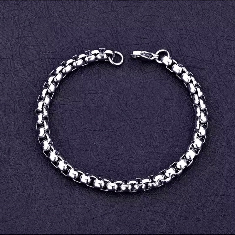 GELANG TANGAN TITANIUM MODEL RANTAI ROLO GELANG TANGAN ANTIKRAT PRIA DAN WANITA MURAH MODEL TERBARU