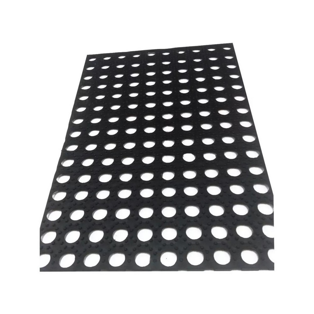 Keset Karet ring mat rubber 38 x 58 cm anti selip - Hitam