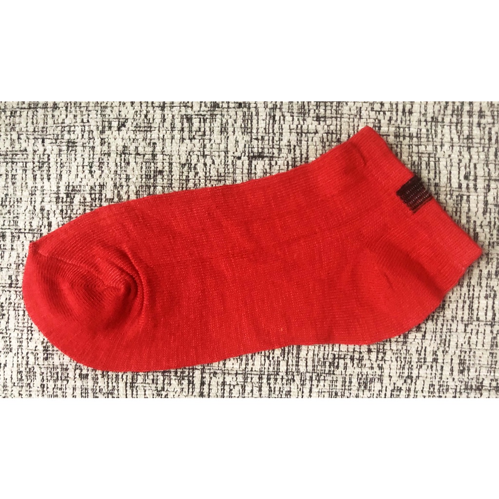 Kaos Kaki Wanita Polos Pendek Aksesoris Sepatu Murah Semata Kaki - LPM Shop-MERAHSTRIP HITAM KKI
