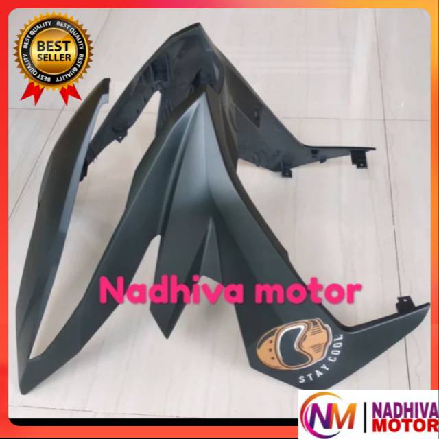 Cover tameng depan honda beat street hitam doff