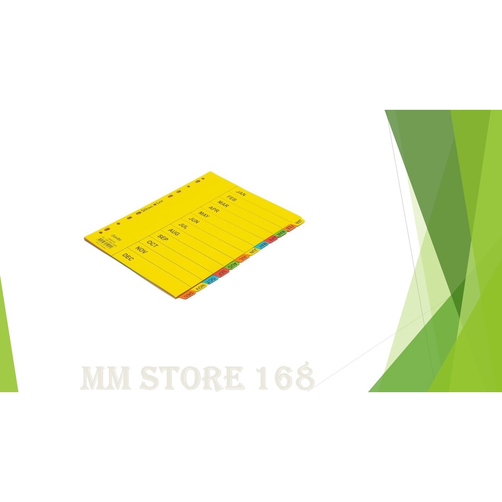 

Divider / Pembatas File Bahan Karton Merk Bantex 6059 Bulan Jan - Dec Ukuran A4