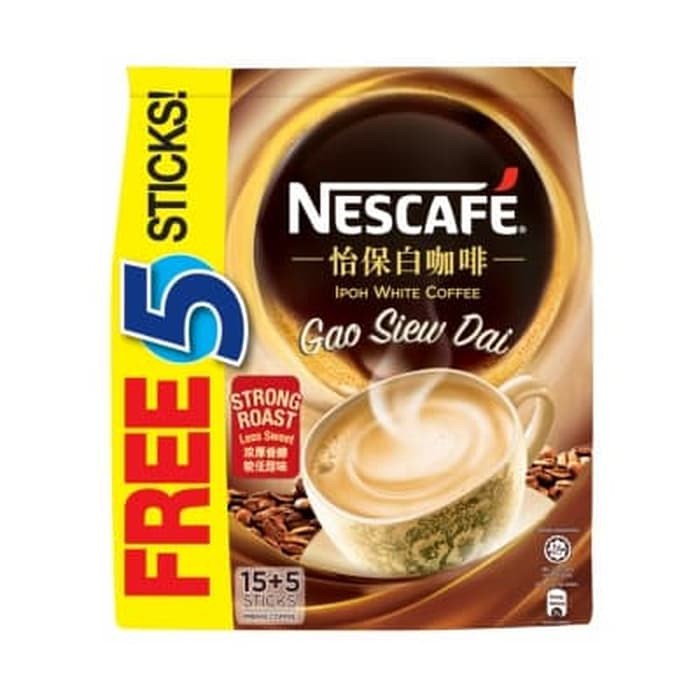 

#HANDCARRY Nescafe Ipoh White Coffee Gao Siew Dai (Less Sweet) 15+5sX36g - UFOHCR1903